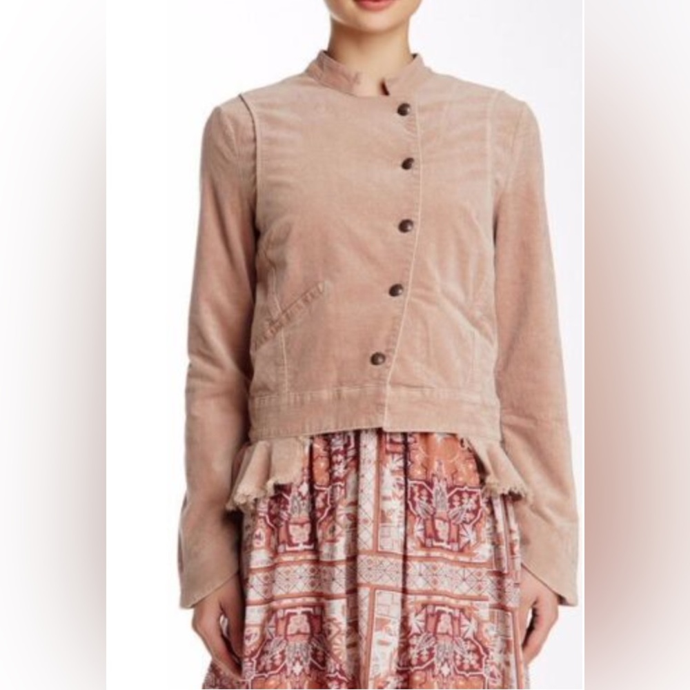 Free People military blazer uncut cord jacket - Picture 3 of 8